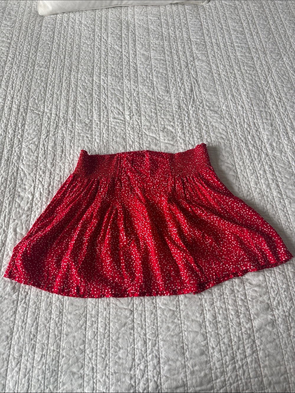 GAP Red Polka Dot Smocked Mini Skirt